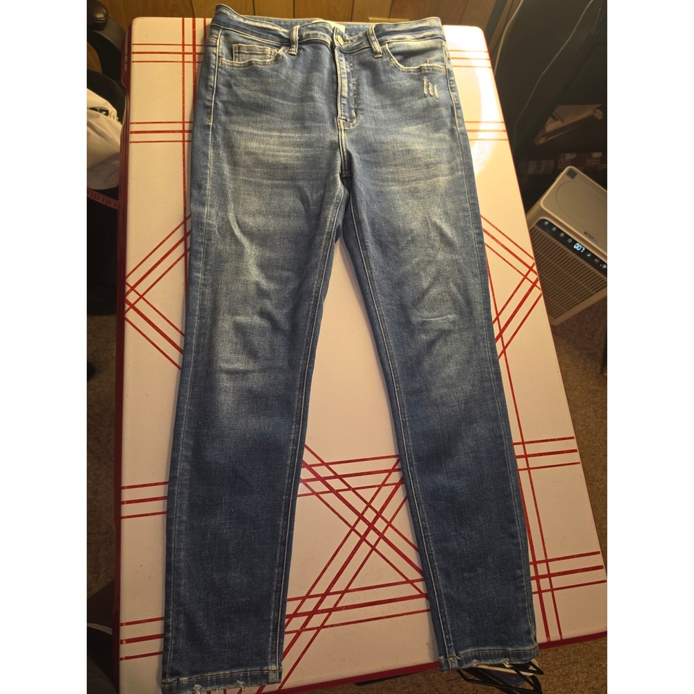 Flying Monkey Womens Skinny Distressed Jeans Medium Wash Size 30 Y3697